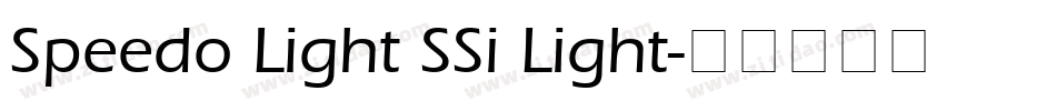 Speedo Light SSi Light字体转换